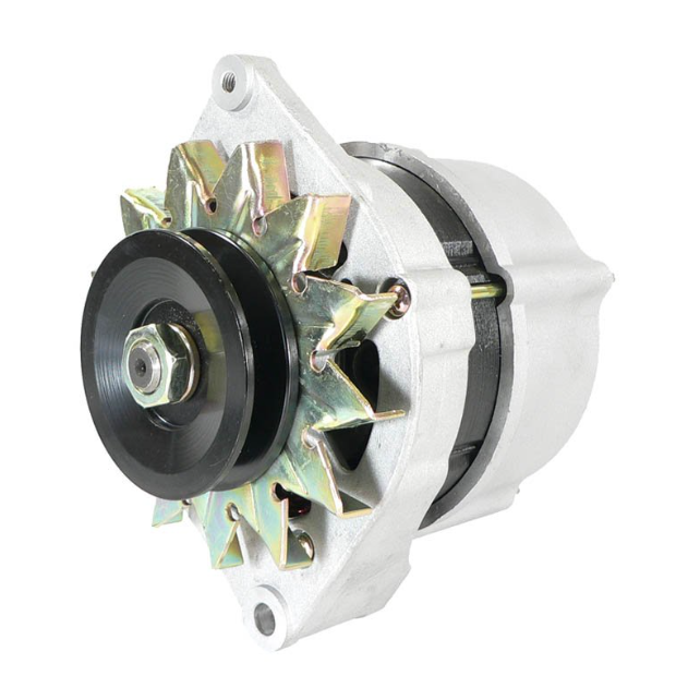 Alternator for John Deere tractors 12V 65A with aluminum body and black pulley
