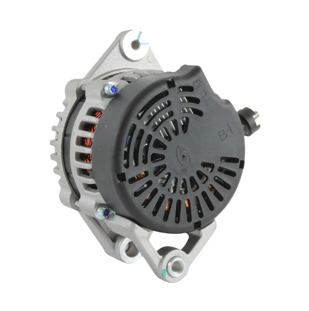 Alternator ATV City 12V 65A with black plastic housing and metal mounting bracket