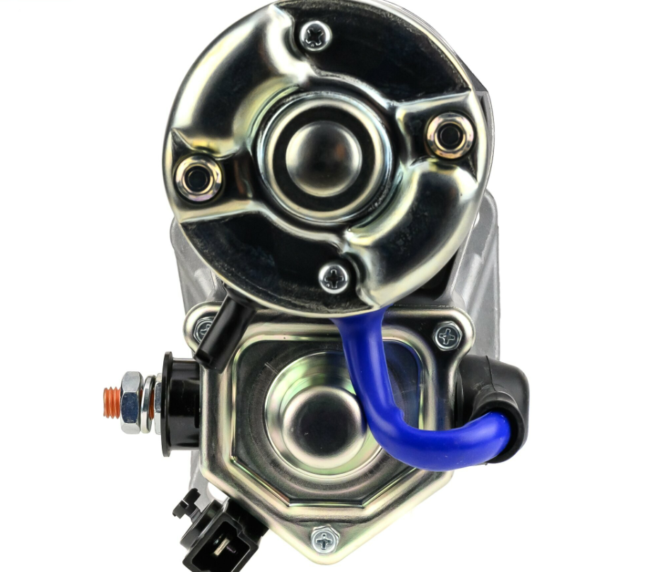 Denso gear-reduction tractor starter motor, 24V, 4.5kW with blue wiring