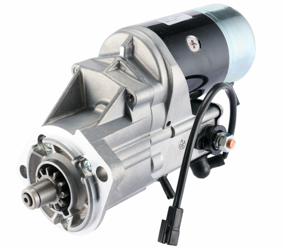 Denso starter motor for Toyota; 12V 2.7kW, silver/black