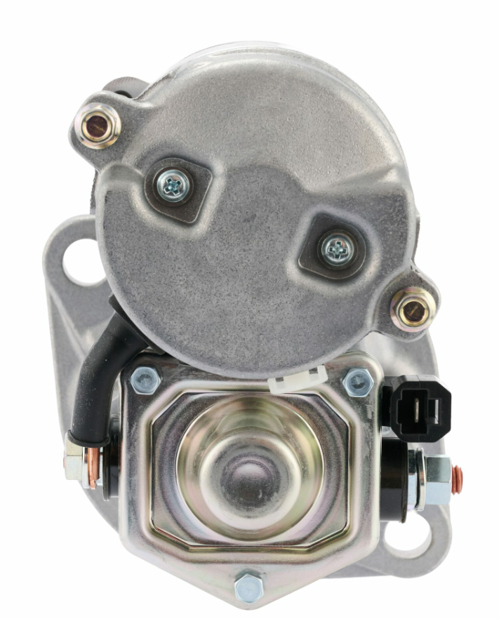 Denso starter motor for machinery, 12V 1.4kW Isuzu-powered equipment, metallic housing