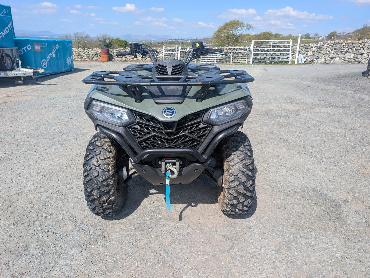 CFMOTO CFORCE 450 ATV, used, olive green with front rack and winch