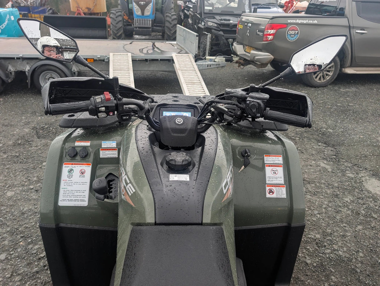 CFMOTO CFORCE 520 ATV (2026), olive-green mid-size quad with black accents and mirrors.