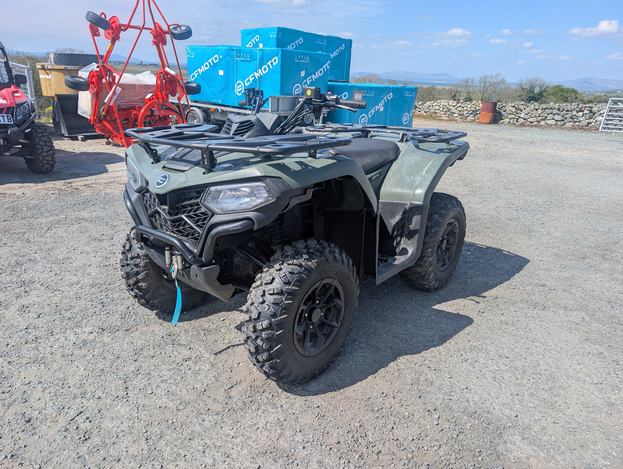 Used CFMOTO CFORCE 450 ATV, olive green with front rack