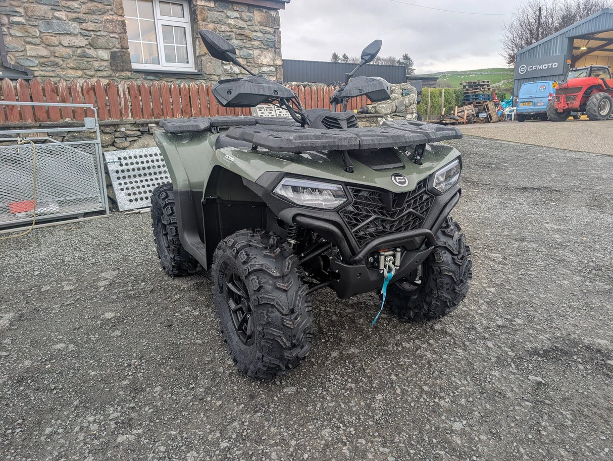 CFMOTO CFORCE 520 2026 ATV in olive green with front winch and rugged tires