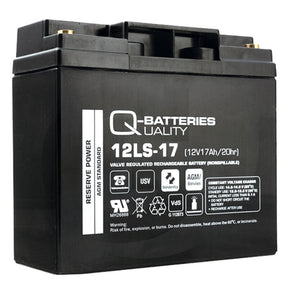 GRANIT Endurance Energy AGM Battery, 12V 17Ah UPS battery for emergency power, black.