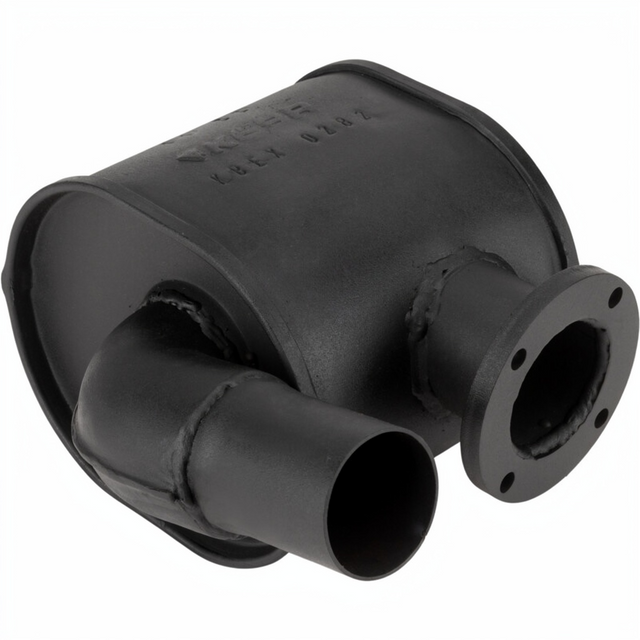 GRANIT machinery exhaust silencer, black with flange, for Case IH JX55/JX85 and New Holland TD75D/TL90 tractors