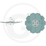 Concave disc GRANIT 1800700048 for tillage parts and agricultural equipment