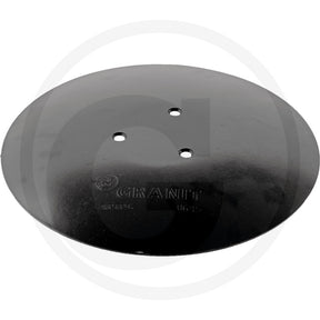 Granit Coulter Disc, black round tillage disc with four mounting holes, model 18018094