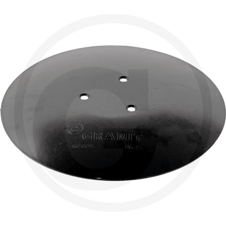 Granit Coulter Disc, black round tillage disc with four mounting holes, model 18018094