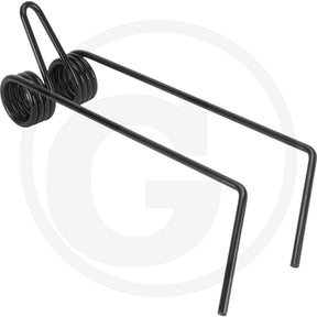 Granit Following Harrow Tine with dual coil springs on a black metal U-frame
