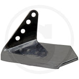 Granit Mulch Mix Wing Share (Left) tillage part, black metal with four mounting holes
