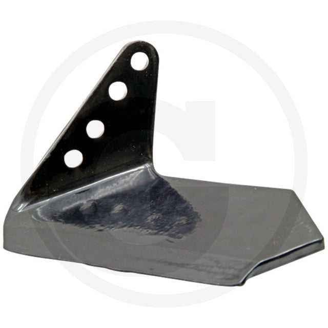 Granit Mulch Mix Wing Share (Left) tillage part, black metal with four mounting holes