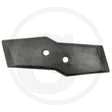 Granit Reversible Point (Left) tillage part with two mounting holes, black metal