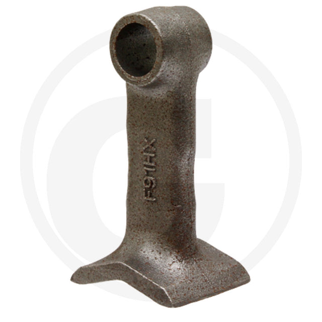 Pruning T Flail for McConnel F91 hedge trimmer attachment; rust-brown cast metal