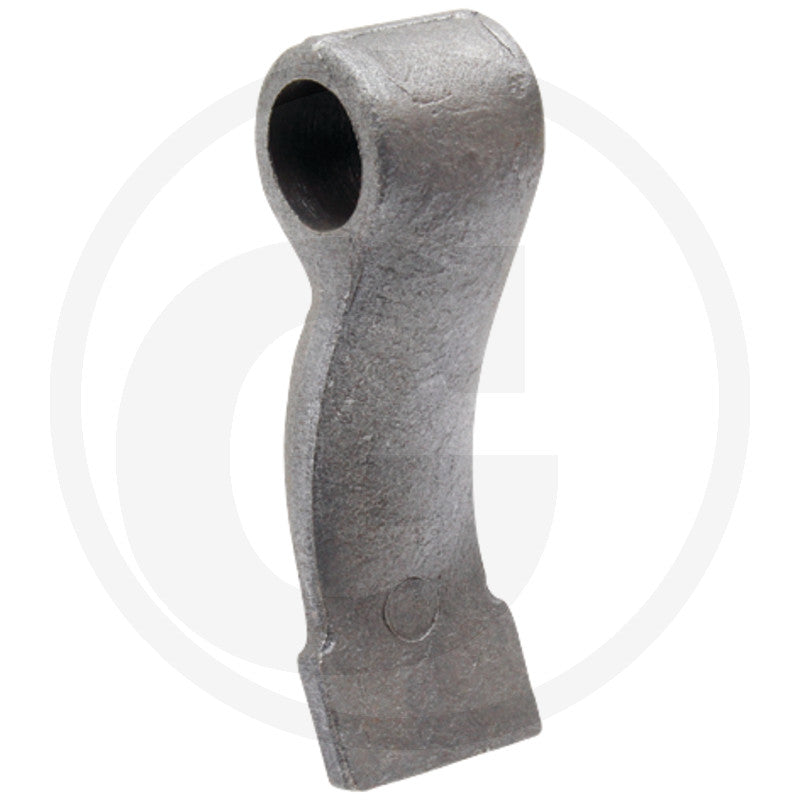 Granit Competition Pro-Flail hedgecutter part, grey metal curved lever with mounting hole