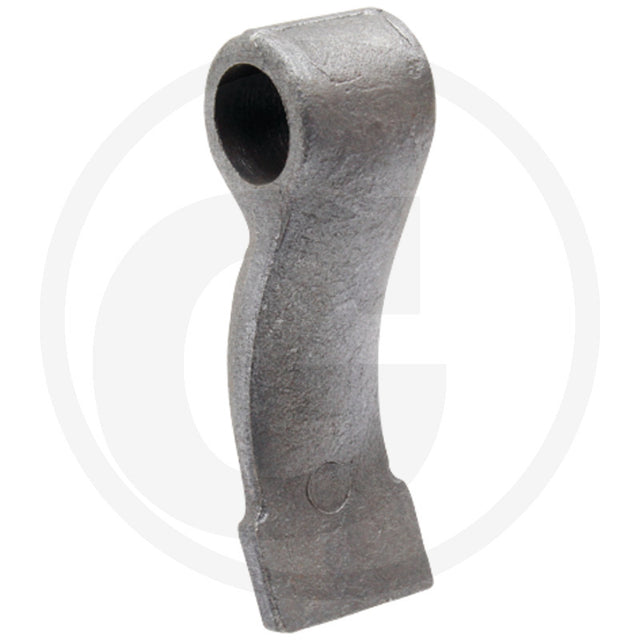 Granit Competition Pro-Flail hedgecutter part, grey metal curved lever with mounting hole