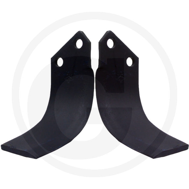 Granit curved tillage blades 180HOW-08R, black metal pair