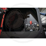 TRAXOR Multi 320+ Welding Machine interior with cooling fan and red control knob