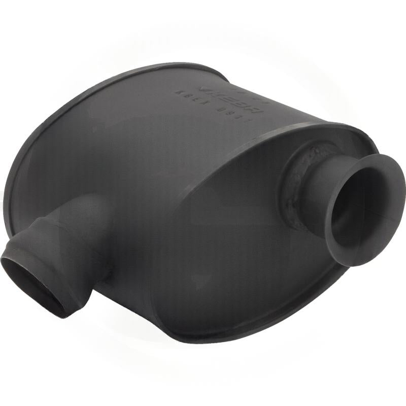 Silencer for John Deere 6030–7130 tractors by GRANIT; gray metal exhaust muffler