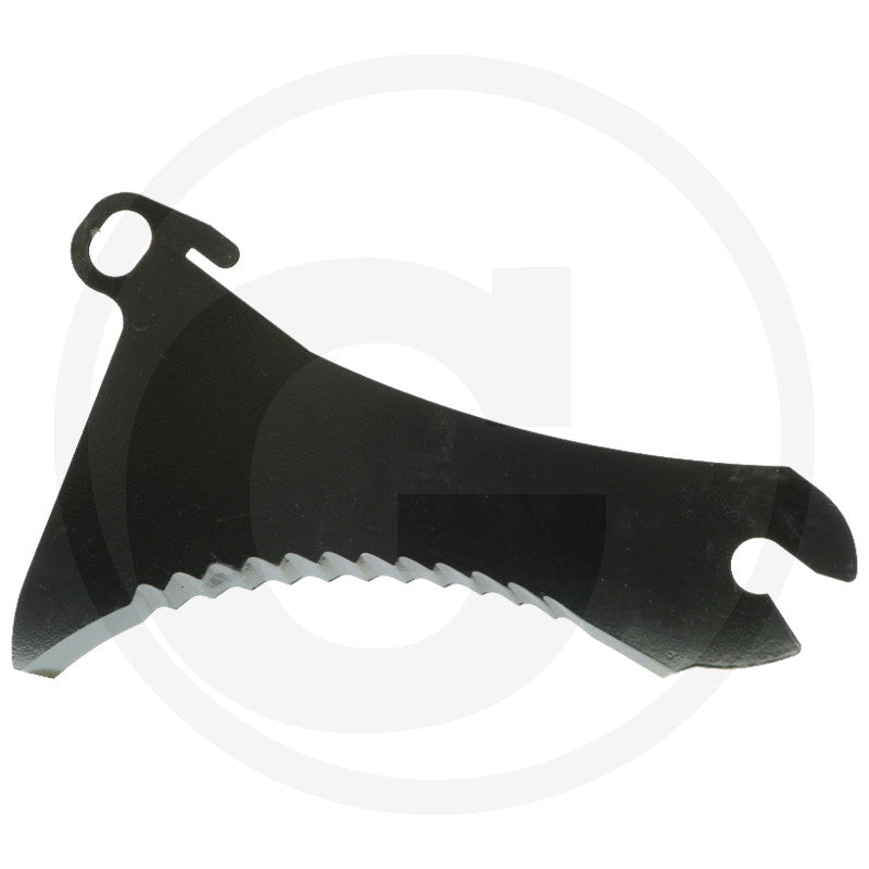 Granit loading wagon blade, black metal with serrated edge for heavy machinery
