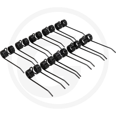 Granit Pick-Up Tines, pack of 10, black coils for Welger machinery.