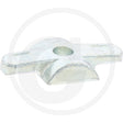 Granit tine holder for rotary tedder, metal silver finish