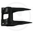 Granit double-finger 12mm clamp, black metal, Schumacher System; compatible with Deutz-Fahr, John Deere and Massey Ferguson tractors