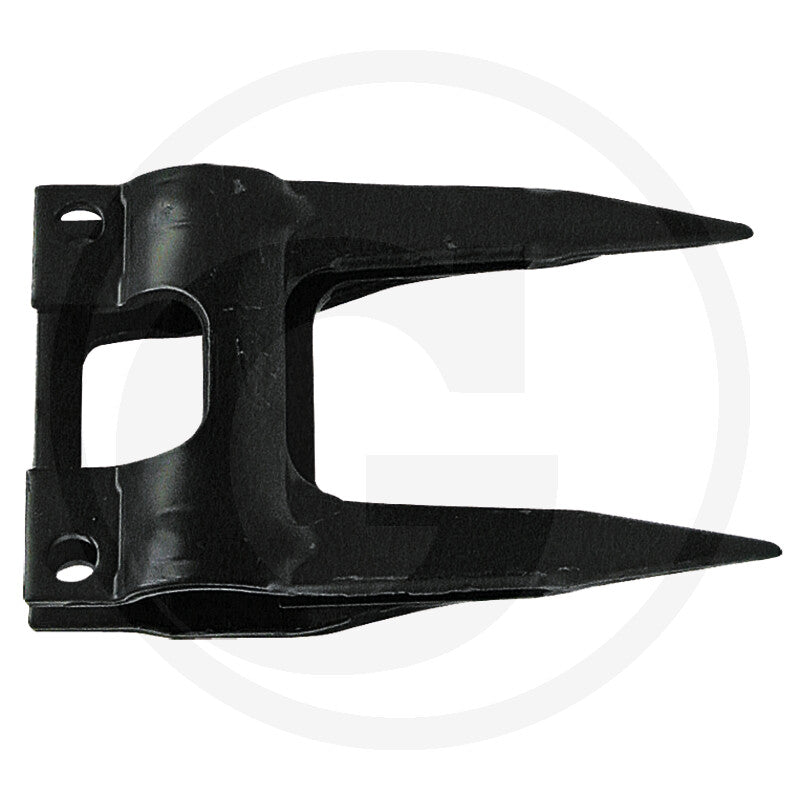 Granit double-finger 12mm clamp, black metal, Schumacher System; compatible with Deutz-Fahr, John Deere and Massey Ferguson tractors