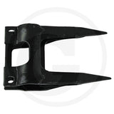 Granit double-finger 12mm clamp, black metal, Schumacher System; compatible with Deutz-Fahr, John Deere and Massey Ferguson tractors