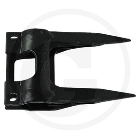 Granit double-finger 12mm clamp, black metal, Schumacher System; compatible with Deutz-Fahr, John Deere and Massey Ferguson tractors