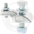 Granit Mount Complete M12x55 clamp in silver metal for heavy machinery parts by GRANIT