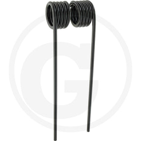 2x Granit Pick-Up Tine Outer RP 205, black steel coil tine for lawn mower blades.