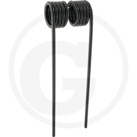 2x Granit Pick-Up Tine Outer RP 205, black steel coil tine for lawn mower blades.