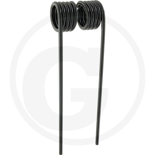 2x Granit Pick-Up Tine Outer RP 205, black steel coil tine for lawn mower blades.