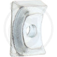 Granit Mount for Stoll rotary tedder mounting block, metal silver.