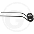 Granit rotary tedder tine pair in black steel with coiled ends