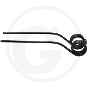 Granit rotary tedder tine pair in black steel with coiled ends