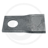 Granit right mowing blade for lawn mowers; metallic blade with mounting hole and orientation arrow.
