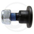Granit blade bolt for Kuhn/John Deere, blue thread seal and black head, pack of 25