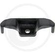Granit Mount - Pöttinger rotary tedder tine, black metal mounting part with central hole