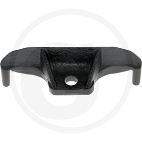Granit Mount - Pöttinger rotary tedder tine, black metal mounting part with central hole