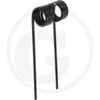 Granit Pick-Up Tine for Welger, agriculture machinery; black metal tine with a coiled spring top.