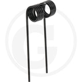 Granit Pick-Up Tine for Welger, agriculture machinery; black metal tine with a coiled spring top.