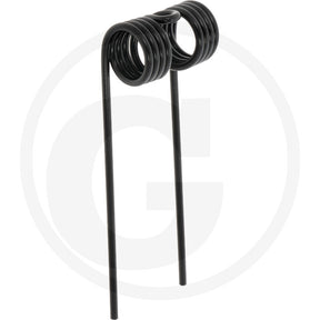 Granit Pick-Up Tine for Welger, agriculture machinery; black metal tine with a coiled spring top.