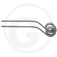 Granit rotary tedder tine, grey steel twin tines with coiled end for agriculture machinery