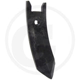 Granit Share Point tillage blade, black metal with mounting hole.