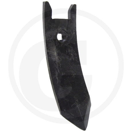 Granit Share Point tillage blade, black metal with mounting hole.