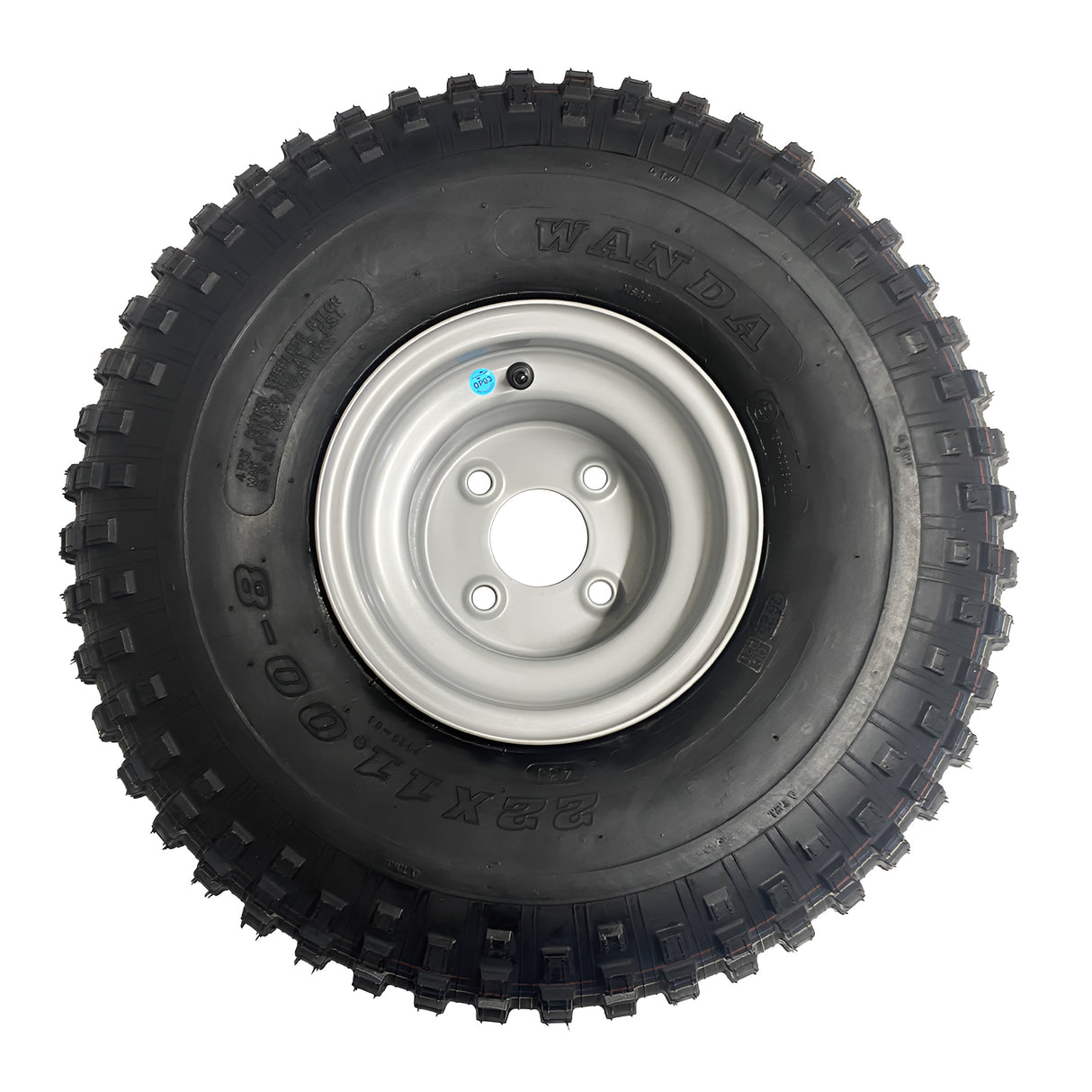 Wheel & Tyre ATV GWAZA, 4-stud 100mm PCD, 22x11.8 inch tire on steel rim