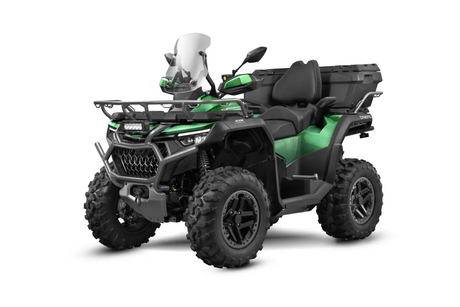 CFMOTO CForce 1000 Touring Premium Overland ATV, Forest Green, 963cc V-Twin, 4x4 with front rack and rear cargo box